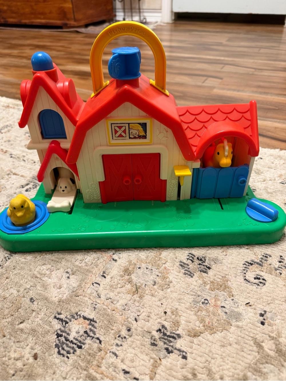 Fisher-Price Red, Green & Blue Play Barn with Handle